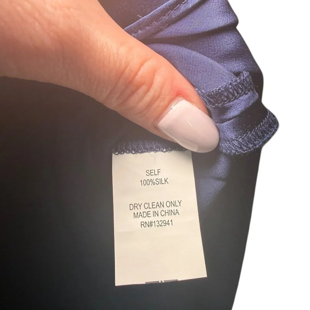 Amanda Uprichard Dupree Silk One Shoulder Midi Dress Blue M NWT